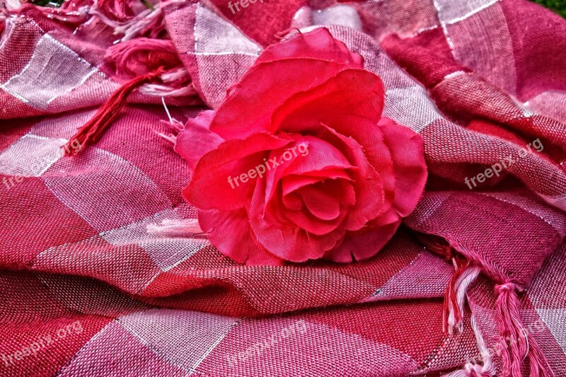 Shawl Fashion Fabric Woven Rose