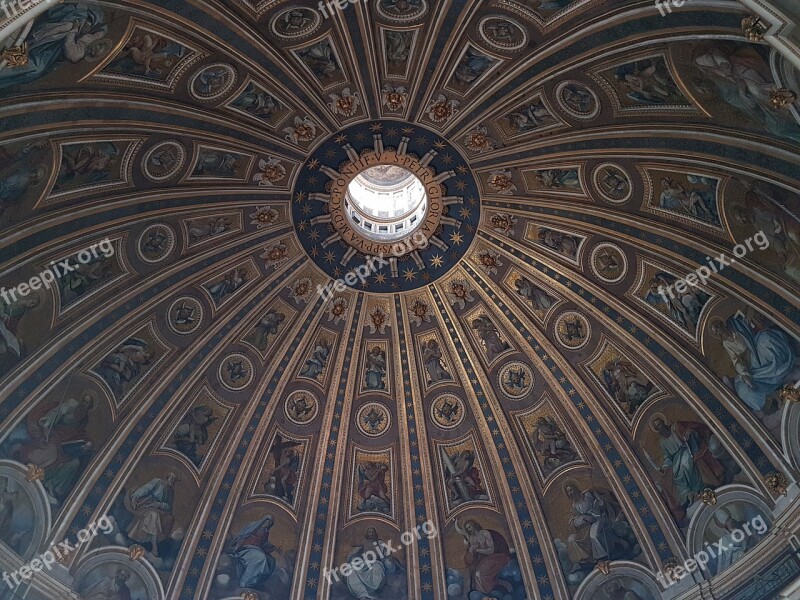 Dome Flashlight Basilica Vatican San Pedro