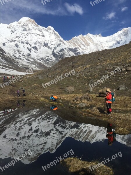 Nepal Annapurna Pool Free Photos