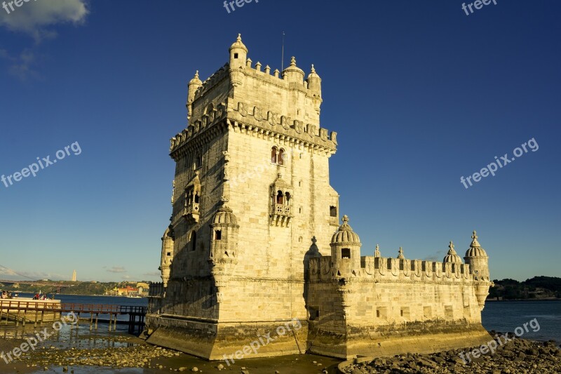 Tower Of Belém Portugal Fortress Castle Monument