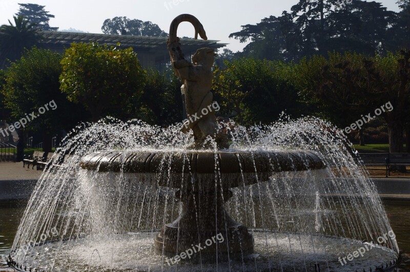 Fountain Water Drip Flow Wet