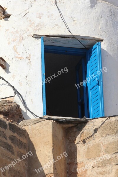 Window Blue Greece Morocco Pirates