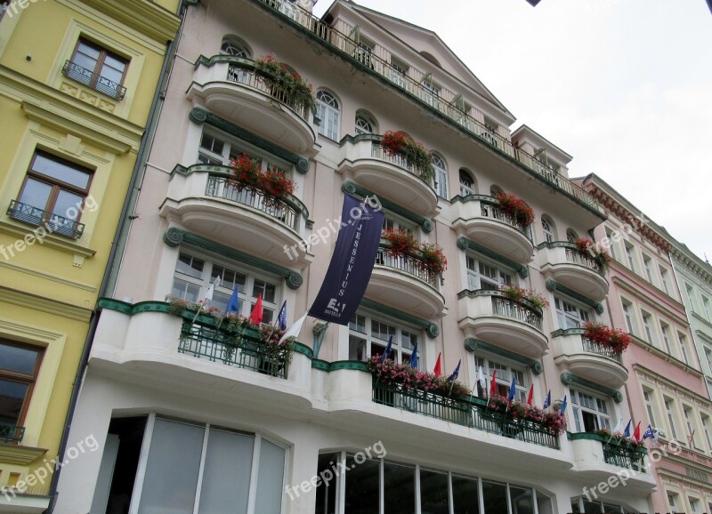 Karlovy Vary Hotel Balcony Flower Free Photos