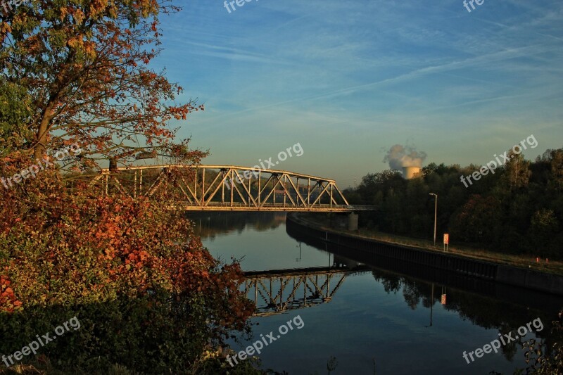 Brussels-charleroi Canal Bridge Central Water Courses Belgium