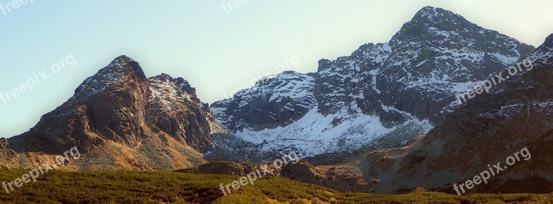 Tatry Scenically Autumn Landscape Mountains