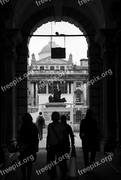 London People Monochrome Somerset House West End