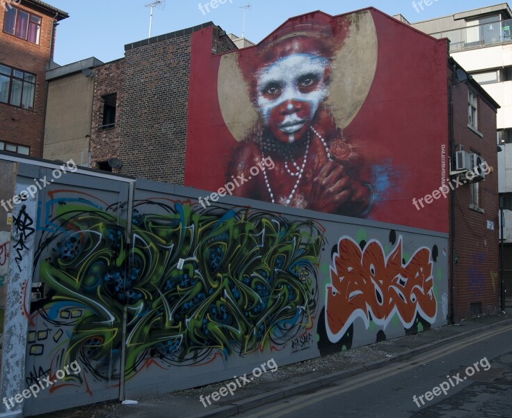 Street Photography Manchester Uk Wall Art Graffiti Artist Temporary Installation