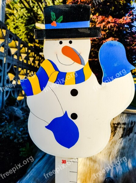 Snowman Display Winter Decoration Design