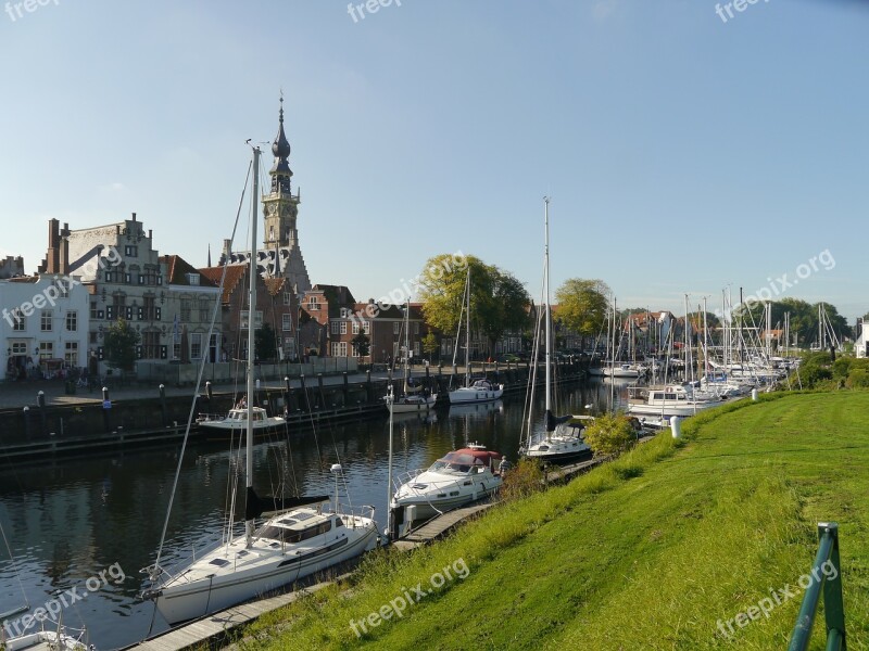 North Sea Zeeland Veere Marina Free Photos