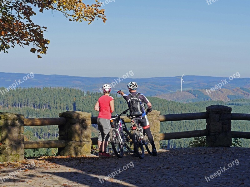 Sauerland Viewpoint High Done Panorama Mountain Country