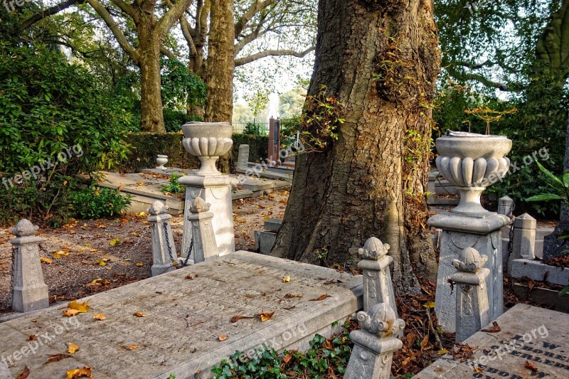 Cemetery Graveyard Tombstones Graves Peace