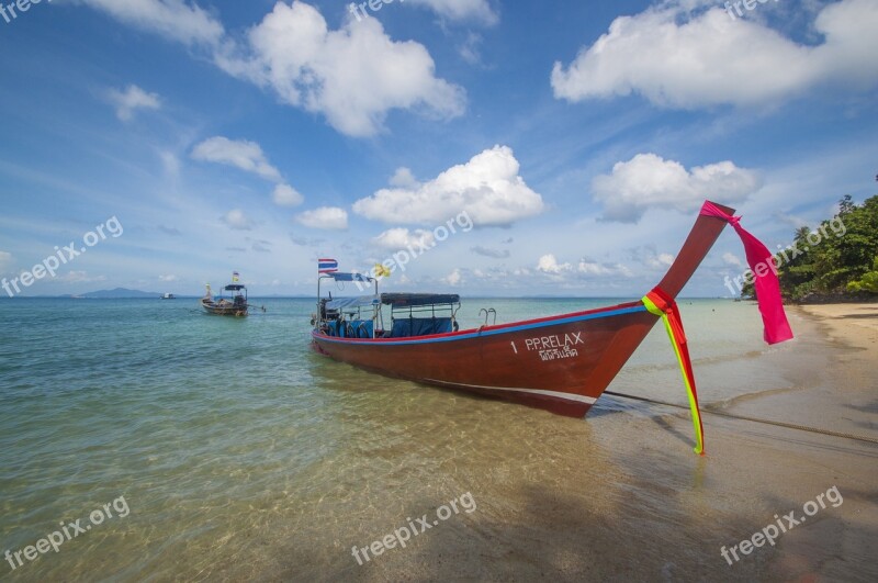 Boat Thailand Long Tail Island