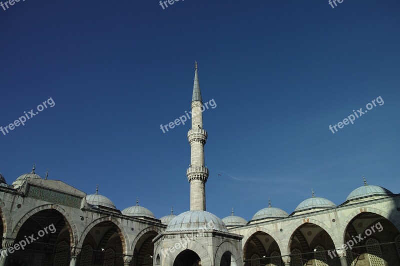 Sultanahmet Cami Minaret Istanbul Turkey