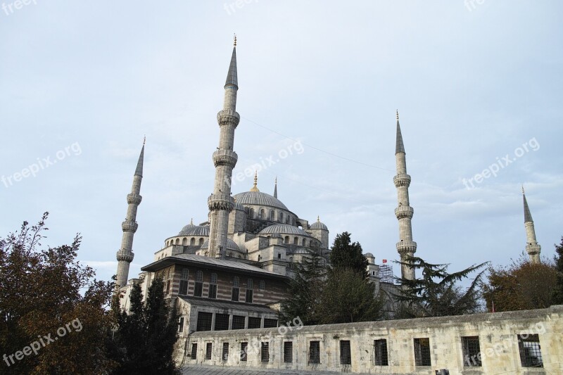 Sultanahmet Cami Minaret Istanbul Turkey