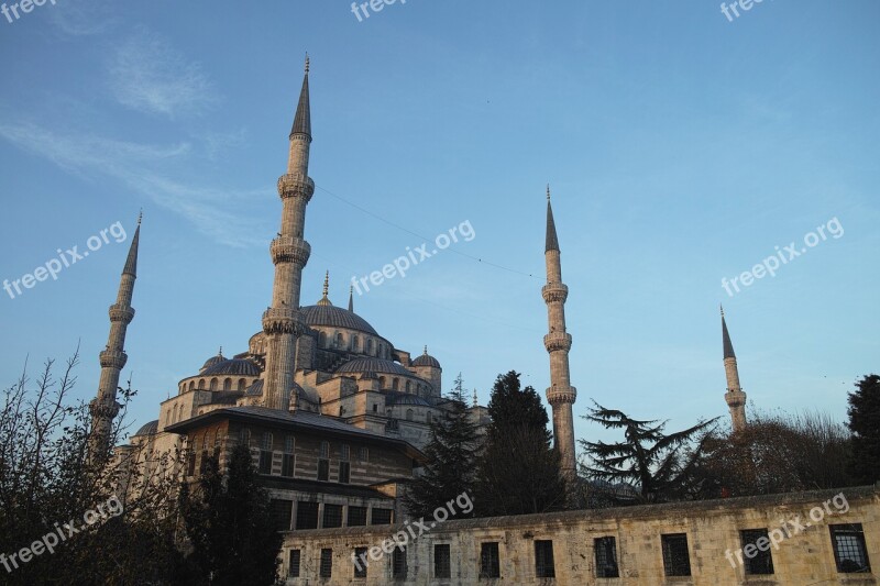 Sultanahmet Cami Minaret Istanbul Turkey