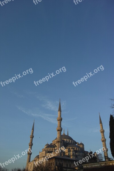 Sultanahmet Cami Minaret Istanbul Turkey