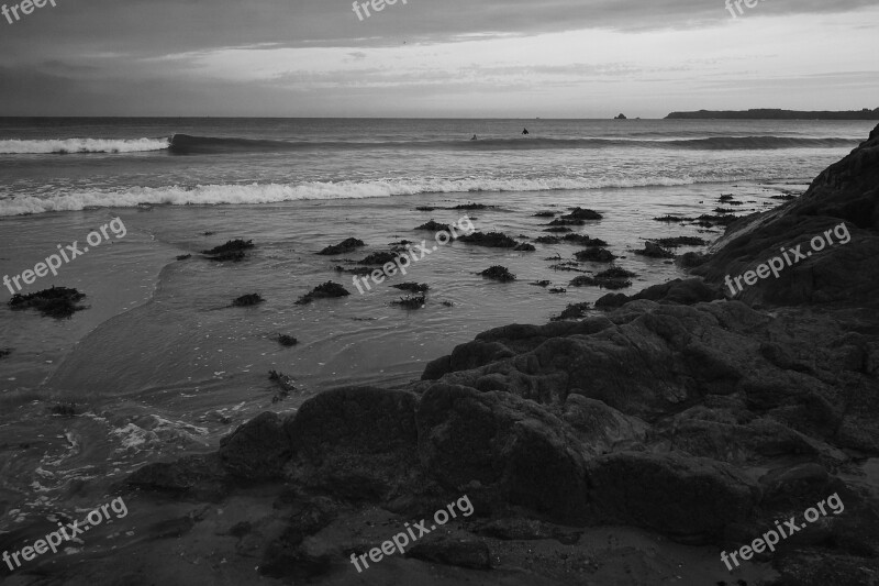 Sea Beach Saint Malo Brittany Free Photos