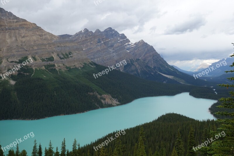 Lake Landscape Canada Outlook Clouds