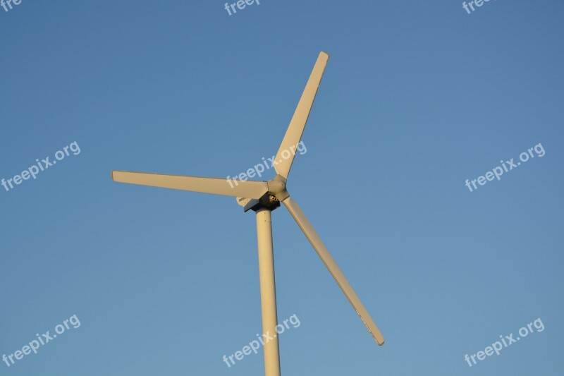 Wind Turbine Renewable Energy Electricity Small White Color