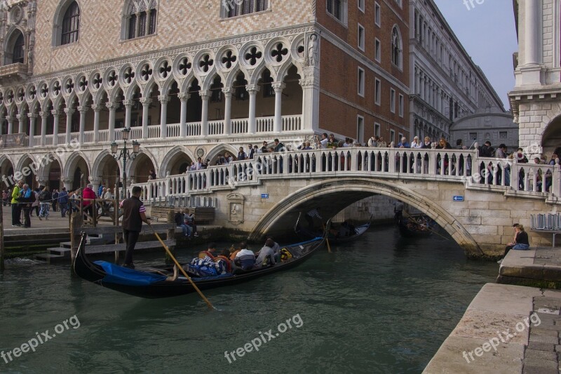 Italy Venice Bridge House Channel