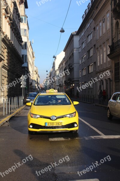 Budapest City Town Architecture Taxi