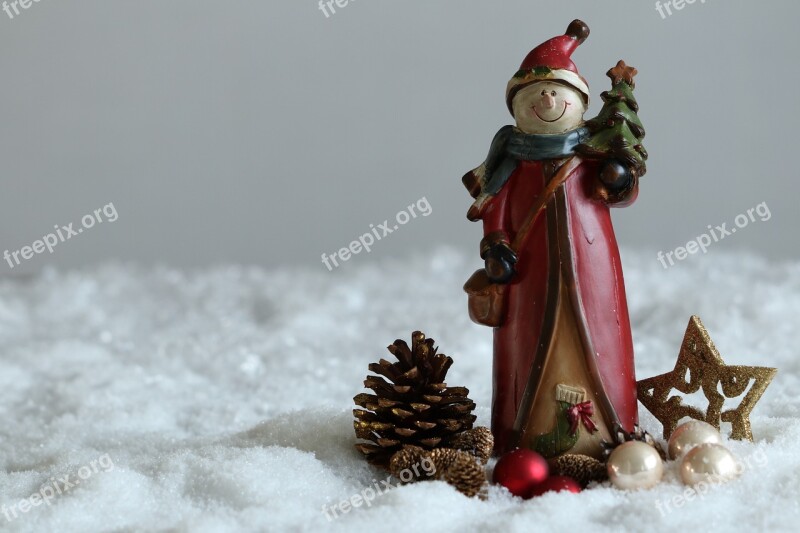 Christmas Santa Claus Snow Snowman Christmas Tree