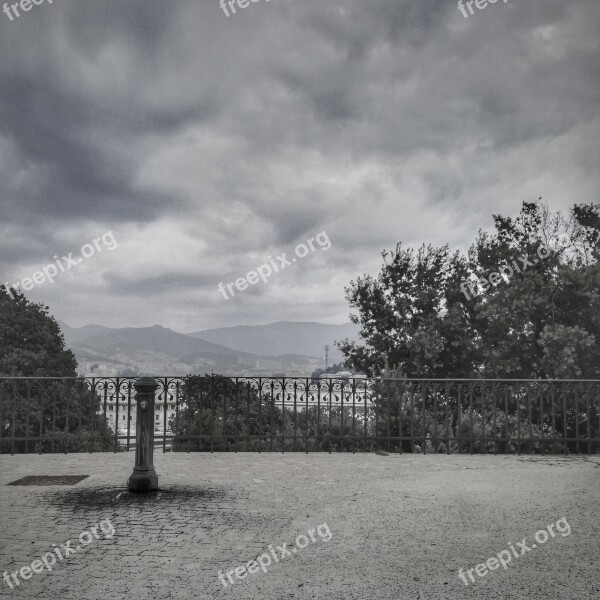 Genoa Landscape Clouds Piazza Italy