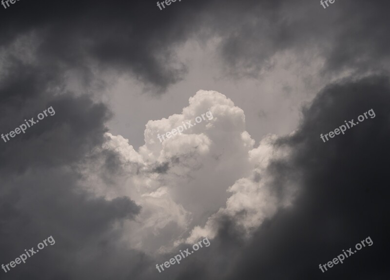 Clouds Formation Weather Grey Cloudscape