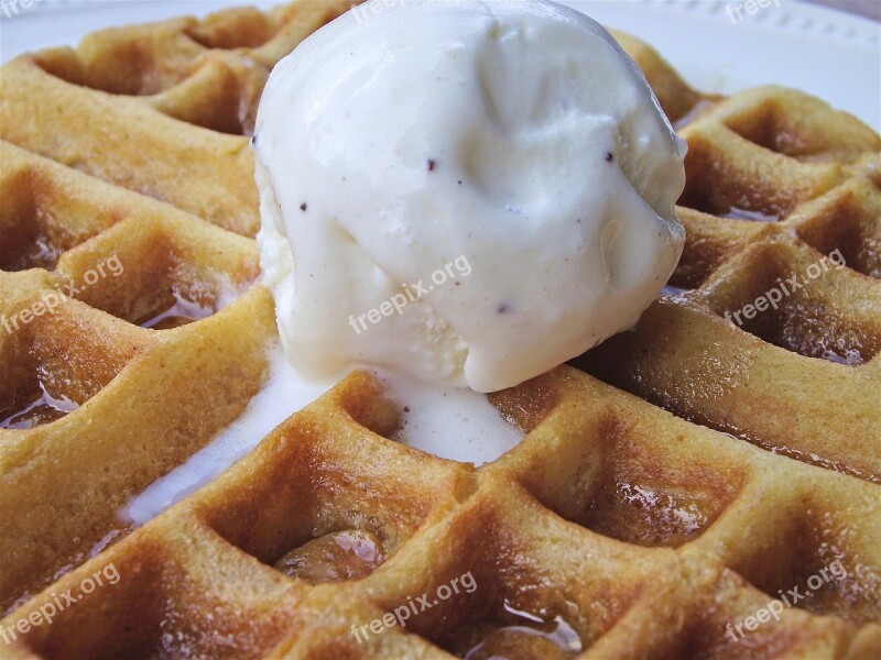 Chocolate Chip Ice Cream Scoop Melting Creamy