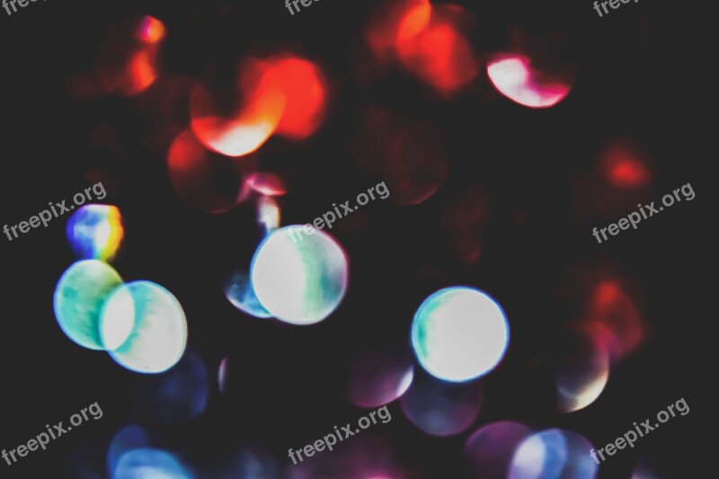 Lights Blur Glitter Blurred Colorful