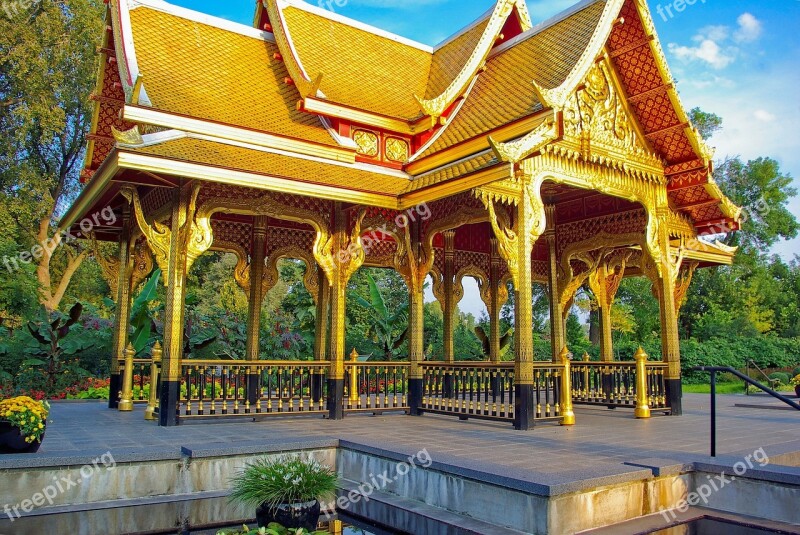 Golden Thai Pavilion At Olbrich Olbrich Botanical Gardens Madison