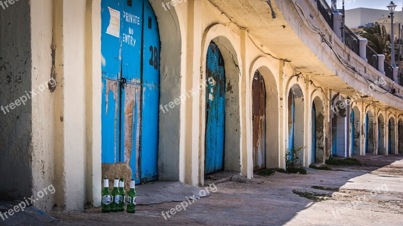 Beer Bottle Garage Door Blue Malta Burgibba