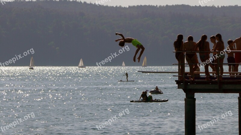 Swim Springboard Vacations Jump Lake Constance