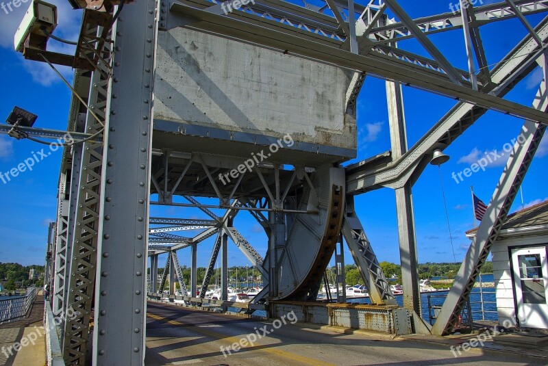 Sturgeon Bay Drawbridge Bridge Drawbridge Architecture River