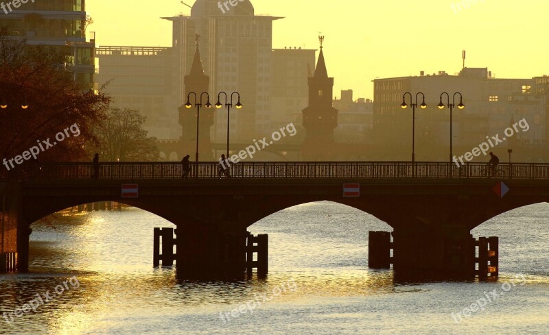 River Bridge Morgenstimmung Architecture Water