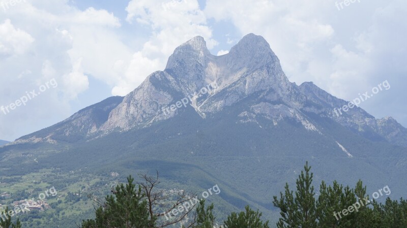 Spain Pedraforca Mountains Mountain Mountaineering