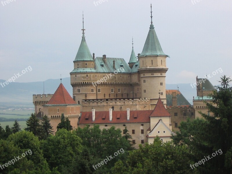 Castle A Fairy Tale Fabulous View Landscape