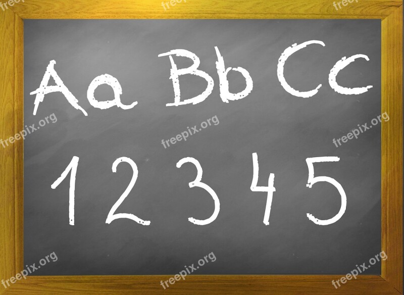 Blackboard Abc Chalkboard Board Back To School