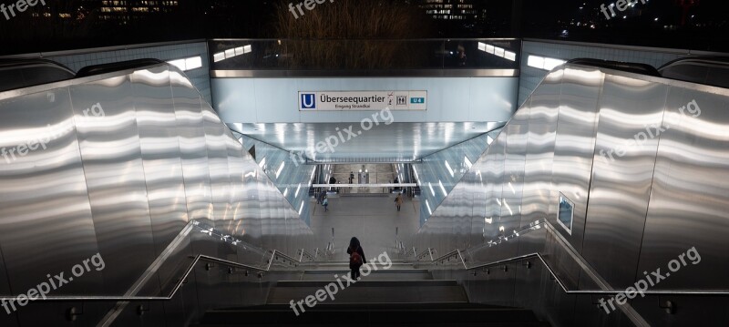 Hamburg Train Metro U4 Stop