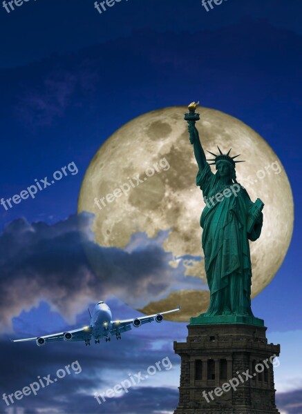 America Statue Of Liberty Travel Tourism Free Photos