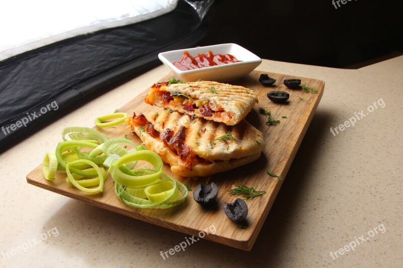 Food Appetizer Panini Free Photos