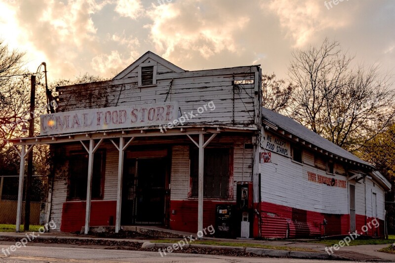 Grocery Store Old Time General Store Dilapidated Atx