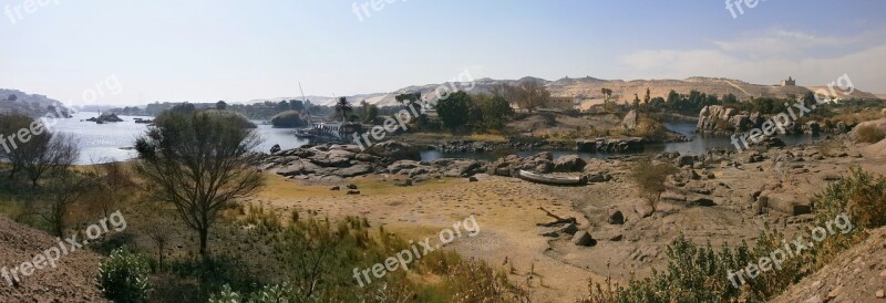 Egypt Aswan Nile Elephantine Desert