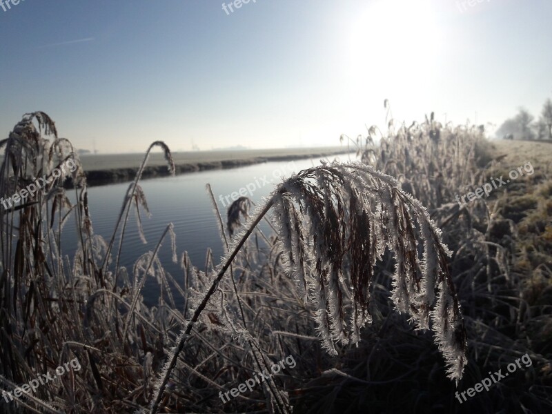 Ice Winter Landscape Nature Cold