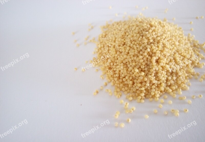 Millet Food Grain Golden Yellow Close Up