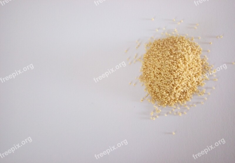 Millet Food Grain Golden Yellow Close Up