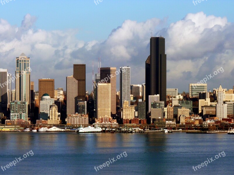 City Seattle Building Harbor Columbia Tower