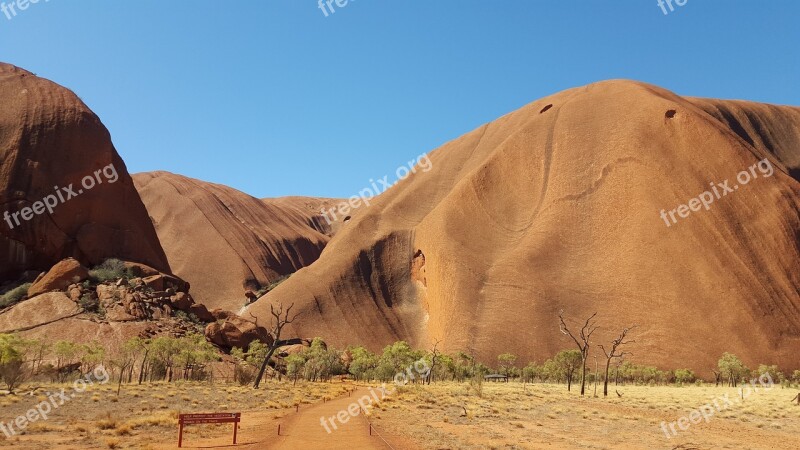 Australia Rock Mountains Landscape Outback