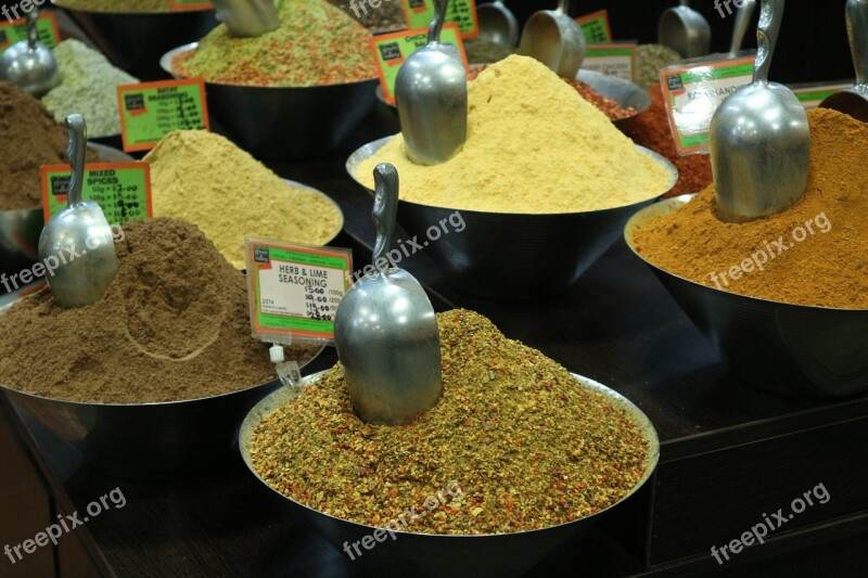 Spice Barrel Market Sales Free Photos