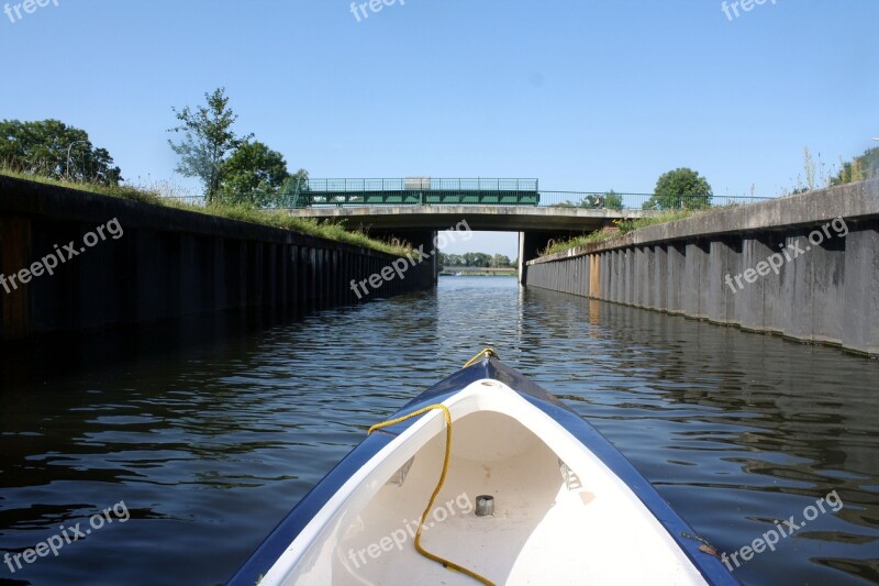 Water Hiking Elbe Four Country Lock Hamburgensien